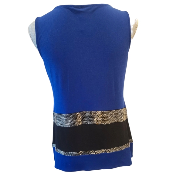 Alfani Sleeveless Sequins Detail Blouse Top Size Small - Picture 3 of 8